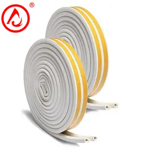 Door Rubber Seal Strip Adhesive D Type Weather Strip Epdm Foam Rubber Weather Strip Seal Strips