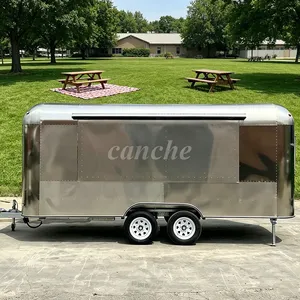Promotion UE : Remorque de camping familiale de 4 mètres, camion de restauration mobile pour café et glaces, avec certification CE - Product Image 1