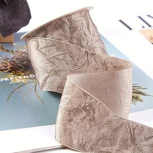 Nouveauté Ruban en Faux Suédine Texturé Luxueux de 2,5 cm pour Emballage de Boîte Cadeau Premium 10 Yards/rouleau - Product Image 2