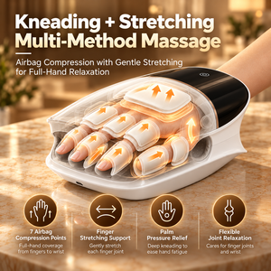 Masseur électrique pour les mains avec compression thermique, 6 modes, 6 niveaux d'intensité, appareil de soin des mains pour usage domestique - Product Image 2