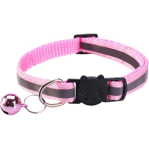 Cat Head Safety Buckle Cat Neck <b>Collar</b> Adjustable Buckle Reflective Strip <b>Pet</b> Dog <b>Collar</b> - Product Image 3