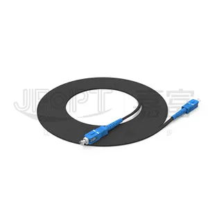 FTTH Drop Fiber Optic Cable Patch Cord Supplier 100M Pre Connectorized Drop Cable Invisible Black White Jumper