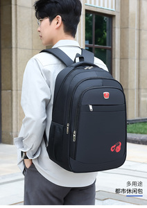 Sac à dos multi-compartiments grande capacité pour le travail et les voyages en extérieur, sac à dos double, sacoche d'ordinateur professionnelle - Product Image 6