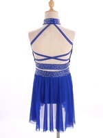 6-16 enfants filles robe de danse hauts sans manches et ensembles de jupe pour la danse moderne lyrique compétition de patinage artistique cours de danse
