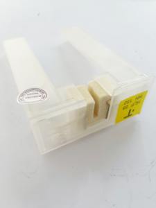 Pièces de rechange <span class=keywords><strong>pour</strong></span> <span class=keywords><strong>ascenseur</strong></span> en plastique Orangeelevator HLP68/HH150, longueur 102, boîte à huile, largeur d'ouverture des deux bras 50 mm, version étroite - Product Image 1