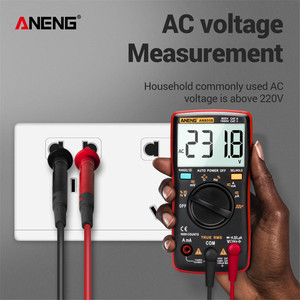 ANENG AN8008 <span class=keywords><strong>Multimètre</strong></span> numérique mini 9999 affichages, double fusible, auto-échelle, True-RMS, test de transistors et de condensateurs - Product Image 4