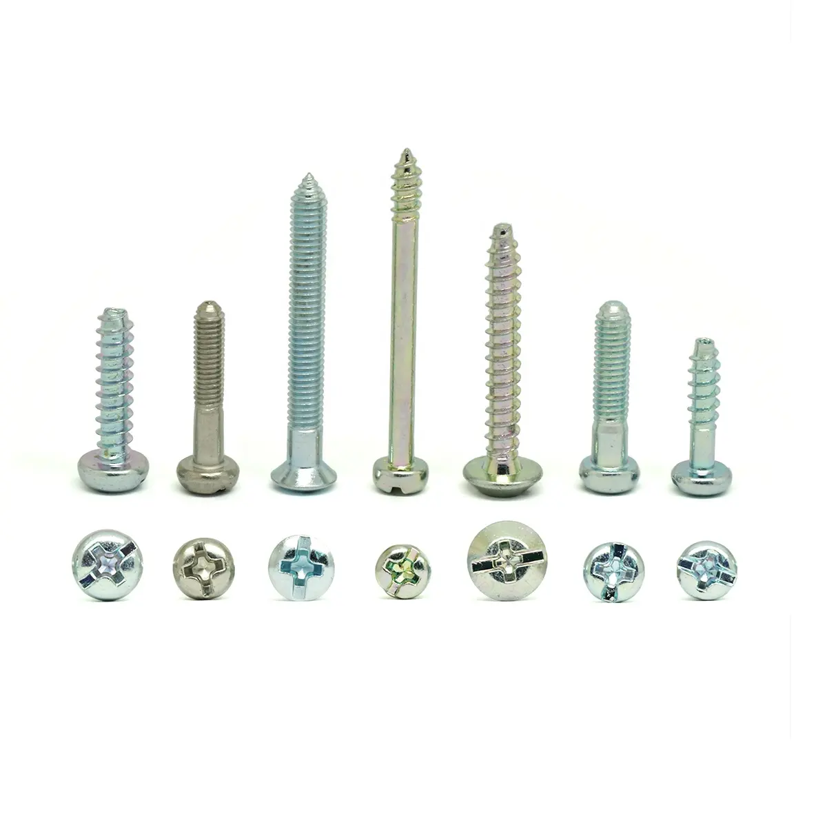 Hot sell 304 Stainless Steel tornillos Pan Head phillips slotted combo coarse fine thread Self Tapping screw hardware products