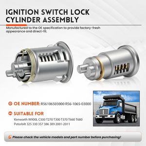 Cylindre de serrure de contacteur d'allumage pour W900L C500 T270 T300 T370 T660 T680 Remplace R56-1065-03000 R56106503000 - Product Image 6