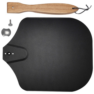 Manjia Pala <span class=keywords><strong>per</strong></span> <span class=keywords><strong>Pizza</strong></span> Pieghevole in Alluminio Nero da 12x14 Pollici <span class=keywords><strong>con</strong></span> Manico in Legno, Paletta Gira <span class=keywords><strong>Pizza</strong></span> - Product Image 3