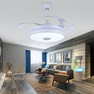 Ventilador de Techo Moderno con Luz: Iluminación y Refrigeración en Uno, Diseño Simple y Elegante, Aspas Transparentes - Product Image 2