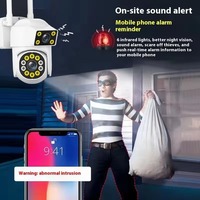 Double objectif et double écran Tuya Smart Camera Outdoor IP67 Full Color Night Vision Alarm Voice Support Multi-user View