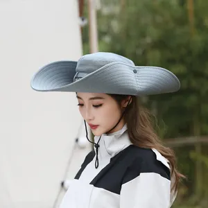 Best Quality Summer Wide Brim Breathable Bucket Hat Custom Sunproof Fishing Traveling Sun Hat Bucket Hat