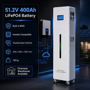 51.2V 400Ah 20kWh LiFePO4 <b>Battery</b> Smart Cloud BMS Home Energy Storage System 6000+ Cycles EU Stock Mobile Solar Cabinet - Product Image 1