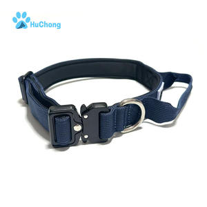 <span class=keywords><strong>Collar</strong></span> de perro de combate acolchado de neopreno suave con asa y hebilla de Metal de lujo personalizado - Product Image 1