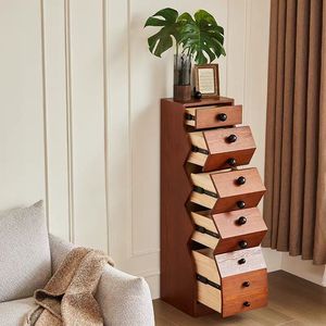 Modern Wave-Shaped <b>Sideboard</b> Large Capacity Living Room <b>Sideboard</b> Design Solid Wood Side Storage Cabinet for Home Furniture - Product Image 4