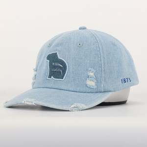 Gorra de béisbol vaquera lavada con logotipo personalizado impreso, tela tejida estilo Hip Hop con agujero de desgaste para deportes al aire libre y uso comercial - Product Image 2