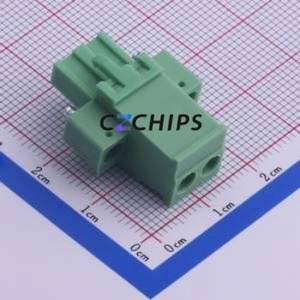 KF2EDGKBM-5.0-2P Plug-in Terminal Block P=5mm Connector Plug Screw Fixing 1x2P 5mm - Product Image 2