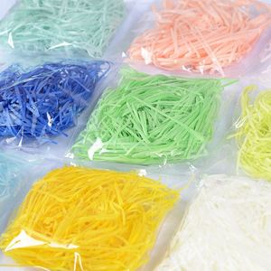 Relleno de Papel Triturado Ondulado de 10g/Bolsa para Mayoristas, Confeti de Papel Rafia, Relleno de Papel para Cestas, Papel Triturado Colorido para Cajas de Regalo - Product Image 1
