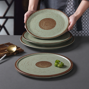 Plato de Servir de <span class=keywords><strong>Melamina</strong></span> para Restaurante, Ecológico, de Lujo, de Alta Gama, con Patrón de Roca Escarchada, Minimalista, Apto para Lavavajillas, Duradero - Product Image 3