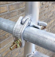 Coupleur pivotant pour échafaudage, double coupleur, pince de serrage pour tuyau, pinces de suspension, acier galvanisé à chaud, norme EN74/BS1139