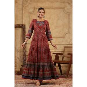 Indian Kurti Pant Manga tres cuartos Moda Ocasión Wear Print Kurtis En Precio al por mayor Nuevos diseños Mujeres - Product Image 4