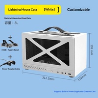Mini-ITX Full Tower Acrylic Case Portable Compact Office DIY Simple Empty Case Mini Case Compact Beautiful Case Lightning Mouse