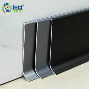 Aluminum Kitchen Black Silver Aluminum Profile Baseboard 8cm 10cm 11cm 12cm Aluminum Plinth Panel Skirting Board