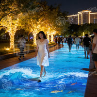 Système de projection interactive 3D pour sol extérieur, équipement de projecteur pour expérience interactive en réalité augmentée