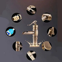 58 Chine Fabricant Classique Antique Mitigeur Salle De Bains Robinet Pont Montage Bronze Laiton Cascade Bassin Mitigeurs