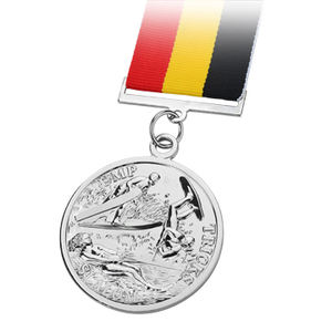 Pin de solapa 3D de metal fundido con esmalte suave, distintivo de honor corporativo, medalla con cinta de premio - Product Image 5