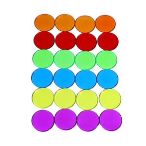 Jetons de jeu de bingo circulaires transparents en acrylique, colorés, en plastique, pour l'enseignement, prix d'usine, souples, pour enfants de 4 à 6 ans - Product Image 1