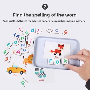 Juguete Educativo de Madera <span class=keywords><strong>para</strong></span> Niños Konig Kids, Diseño 3D de Números y Letras, Rompecabezas de Aprendizaje del Inglés, Juguetes Educativos Montessori - Product Image 3