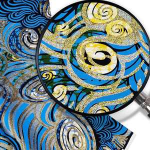 Tissu Original Duth Loincloth 100% Coton Biologique Imprimé <span class=keywords><strong>Super</strong></span> Glitter <span class=keywords><strong>Wax</strong></span> Grand <span class=keywords><strong>Super</strong></span> Gold <span class=keywords><strong>Wax</strong></span> Organza <span class=keywords><strong>Africain</strong></span> pour Vêtements et Sacs - Product Image 3