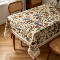 Tissu Jacquard Floral Monet Multi-Options, Tissu Lourd Tissé Large pour Nappe Personnalisée et Décoration de Rideaux