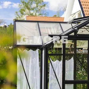 G-Mehr Elegante 4mm Sicherheit Orangerie Aluminium Glas Gewächshaus