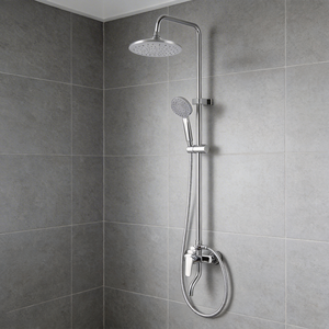 Messing-Regenduschsystem mit Modernem Design Handbrause Wandmontage für Wohnungen Warm- und Kaltwasser - Product Image 5