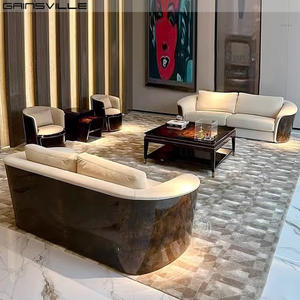 فيلا فاخرة حديثة شوكولاتة بنية 2 مقاعد Nubuck - Product Image 2