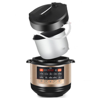 Cuisinière électrique multifonctionnelle en acier inoxydable, cuiseur à riz numérique automatique intelligent, cuiseur instantané 6L
