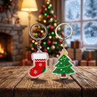 Ornement de Noël en acrylique transparent personnalisé avec nom imprimé UV, incassable, pour décorations de sapin de Noël et suspensions de fêtes d'hiver