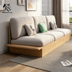 โซฟาไม้สำหรับห้องนั่งเล่นหุ้มเบาะแฟชั่นใหม่ - Product Image 3