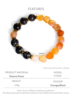 Pulsera de Piedras al por Mayor y Venta Directa, Joyería, Gemas, Cristales Curativos, Pulsera Elástica de Cristal Protector de Piedra Natural - Product Image 2