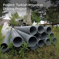 Tuyau de puits en PVC/UPVC fileté pour forage profond, diamètres 110mm, 125mm, 140mm, 160mm, 200mm, pour l'irrigation agricole et le forage