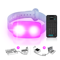 Bracelet à Led pour Décoration de Concert Bracelets avec Logo Imprimé Couleurs Rgb Foule Bracelet Design Lumineux Dmx PP Bracelet à Led