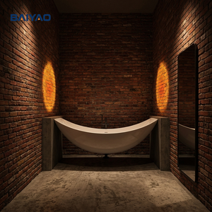 Baignoire <span class=keywords><strong>de</strong></span> luxe en acrylique à motif décoratif, baignoire à surface solide en résine et fibre <span class=keywords><strong>de</strong></span> verre pour hôtel - Product Image 5