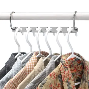 riem hanger amazon Suppliers-Nieuwkomers amazon bestseller 6 haken metalen jassen magic rack ruimtebesparing garderobe hanger