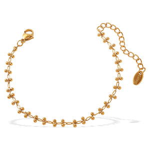 Fine Beaded <b>Bracelet</b> Stainless Steel Gold Silver Color Women's Everyday Wear Minimalist Style Jewelry - Product Image 5