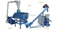 Machine à fabriquer des granulés d'aliments pour volailles de 500 kg/h, broyeur de paille, de maïs et de blé, broyeur à marteaux, mélangeur et refroidisseur de granulés