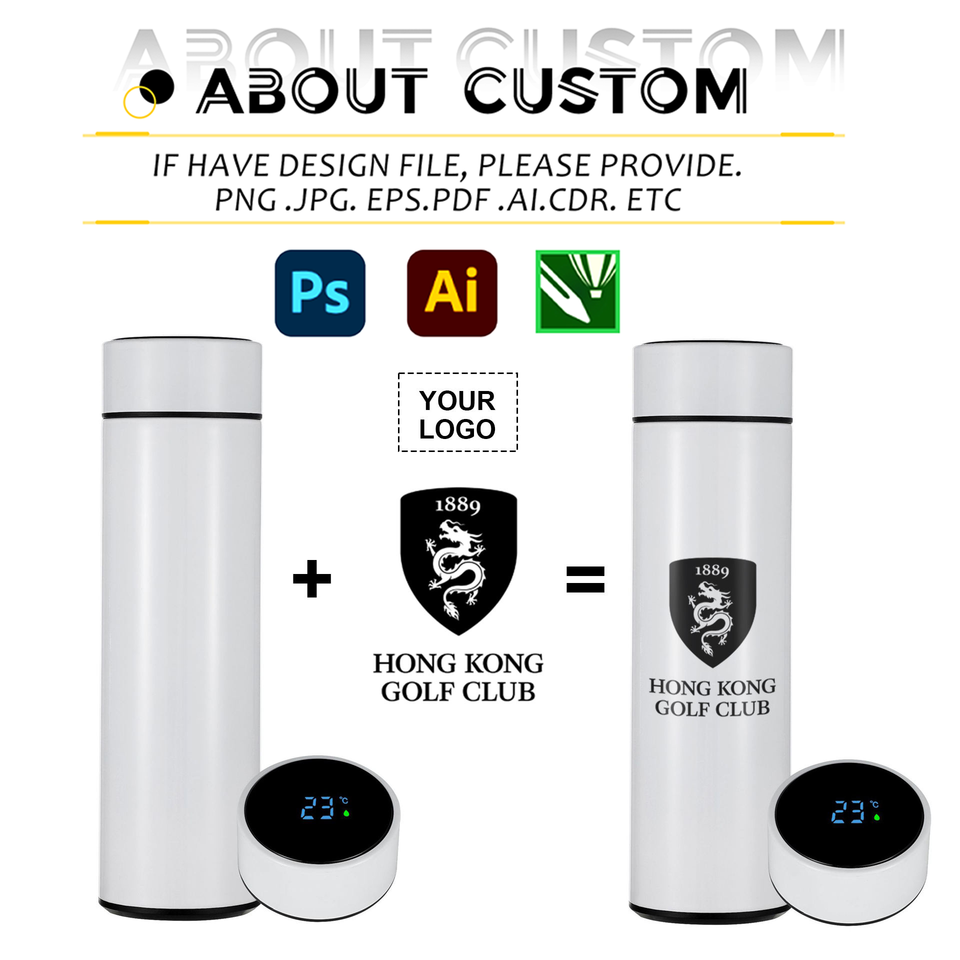 Custom Logo 500ml Stainless Steel Smart Water Bottle Thermos Bottle ...