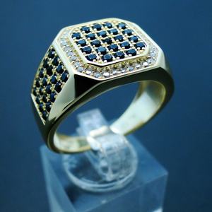 แหวนเงินแท้ 925 ชุบทองสำหรับผู้ชาย - Product Image 4