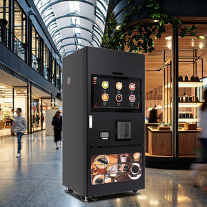 Smart Type Bean to Cup Hot <b>and</b> Iced Coffee Vending Machine With Syrup Soda 32 Inch Large Capacity Commercial Maker - Product Image 1